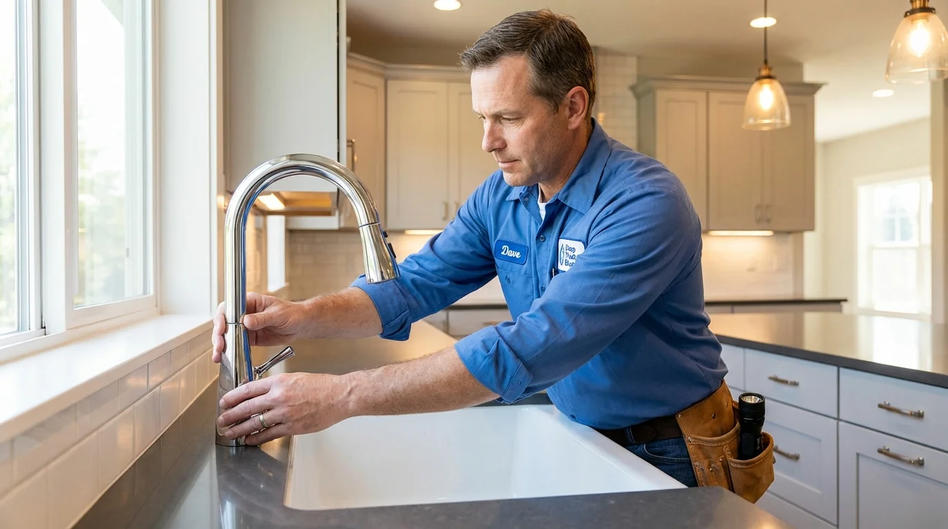 Kitchen faucet installation by Johns Plumbing LLC in Cerritos